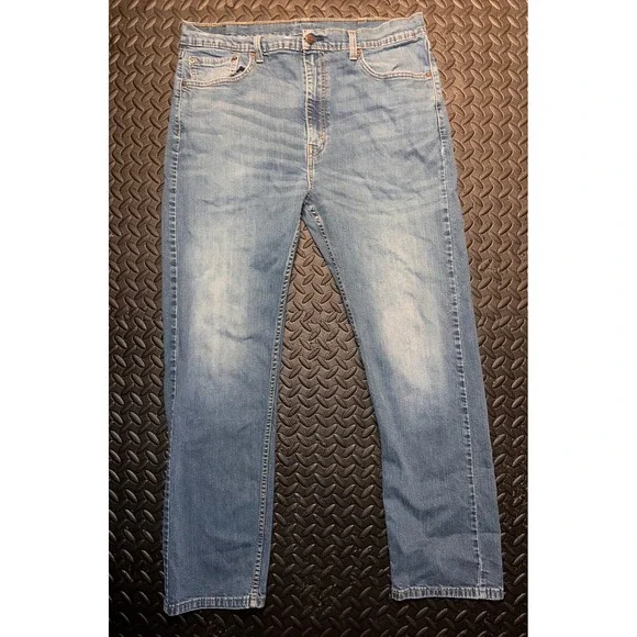 Levis 505 Regular Fit Mens Jeans Blue Medium Wash Denim W40 L32 Straight Leg - Picture 1 of 8